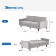 thumbnail image 4 of Mainstays 73" Storage Futon, Light Grey, 4 of 15