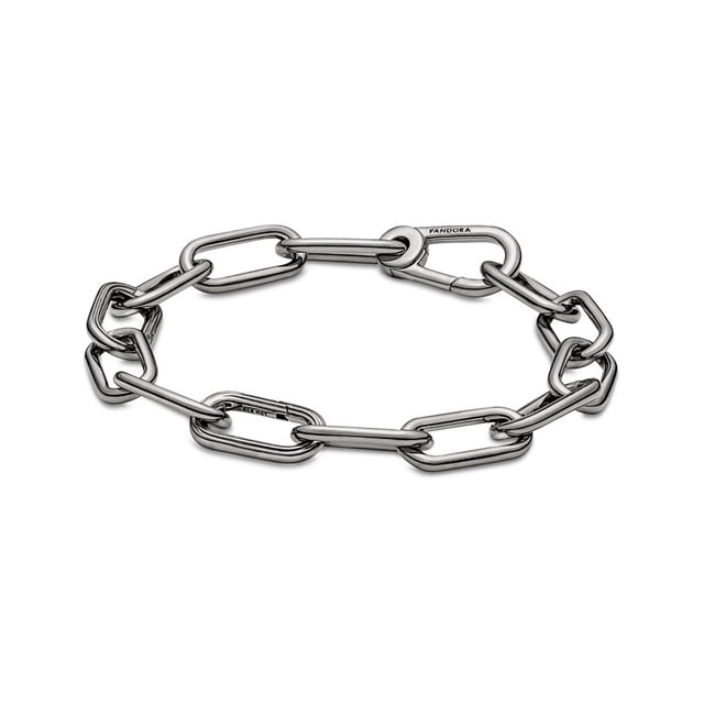 Pulsera Pandora ME Cadena de Eslabones Recubrimiento en Rutenio 549588C00 | Talle 21 | Acabado en Rutenio | Línea ME | Joyería de Lujo para Mujer | Ideal para Regalo | Compatible con Charms Pandora