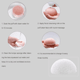 thumbnail image 5 of Puff Natural Cleanse Exfoliator Puff Face Cleaning Sponge Round Shape Konjac Face Washing Sponge Facial Tool White, 5 of 9