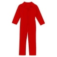 thumbnail image 3 of Fldy Kids Boys' Dance Coveralls Long Sleeves Zipper Jumpsuit Overalls One Piece Suit Street Dance Red 12, 3 of 5