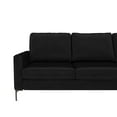 Novogratz Chapman Reversible Sectional Sofa with Chrome Legs, Black
