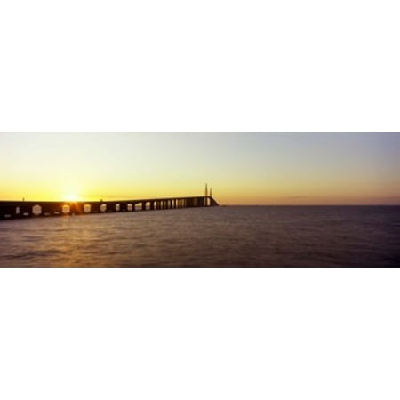 Bridge at sunrise Sunshine Skyway Bridge Tampa Bay St Petersburg Pinellas County Florida USA Canvas Art - Panoramic Images (18 x (Best Places To Eat In St Petersburg Russia)