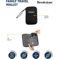 thumbnail image 3 of Brookstone Travel Wallet - RFID-Blocking Passport Card Vaccine Organizer, Wristlet Strap - Family Document Holder Cover Case, 3 of 6