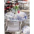 thumbnail image 5 of Outdoor Tablecloth with Umbrella Hole for Patio/Picnic/Party/Camping, Purple Coastal Waterproof Table Cloth Round Cover Washable, Beach Nautical Coral Starfish Vintage (Dia 60"), 5 of 9