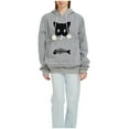 thumbnail image 3 of Womens Hoodies with Cat Pouch Long Sleeve Cute Graphic Sweatshirts Kitten Puppy Carrier Shirts Pet Animal Holder Sweater, 3XL Gray, 3 of 6