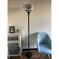 thumbnail image 3 of Tiffany Torch Floor Lamp White Baroque Style Lavender LED Bulb Included for Living Room Dining Room Bedroom Office Hotel 12"W*12"D*66"H, 3 of 4