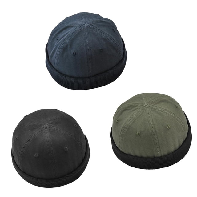 3pcs Hombres Mujeres Retro Docker Leon Beanie Cap Sombrero de Gorra Sombrero de mecánico BLESIY Los hombres gorro