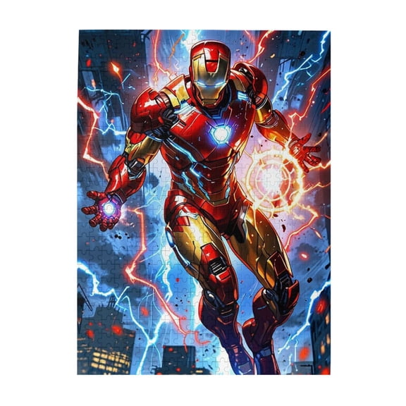 500 Pieces Unique Iron Man Jigsaw Puzzles For Adults Cartoon Wooden Puzzle Large Puzzle Game Artwork Family Decorations Puzzle