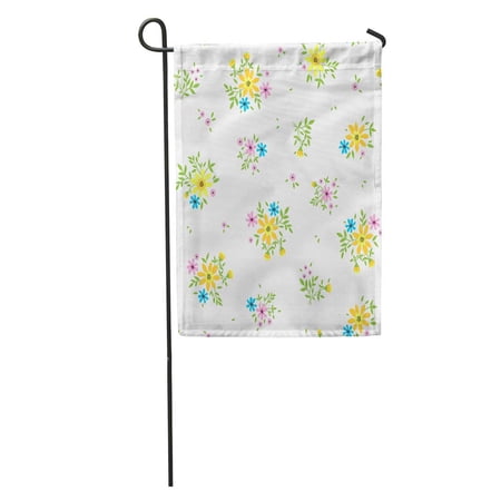 SIDONKU Beautiful Cute Pattern in Small Flower Yellow Ditsy Floral The Elegant for Pretty Garden Flag Decorative Flag House Banner 28x40 inch