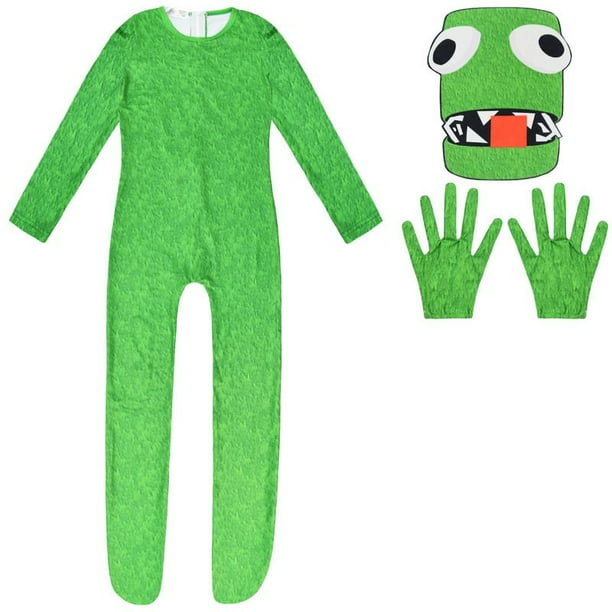 Disfraz De Cosplay Verde Roblox Rainbow Friends Para Niños , Halloween Fantasía