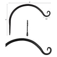 thumbnail image 5 of FRCOLOR 1pc Iron Hook Wall Mounted Hook Rack Flower Basket Holder Floral Decor Hanging Hook for Gardening Indoor Outdoor (Black), 5 of 8