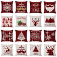 thumbnail image 2 of Funda de almohada de lino navideña, artículos para el hogar, alce, almohada de sofá, árbol de Navidad, mesita de noche, bolsa suave, cojín, 2 of 6