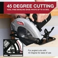 thumbnail image 5 of Hyper Tough 12 Amp Corded 7-1/4 inch Circular Saw with Steel Plate Shoe, Adjustable Bevel, Blade & Rip Fence, 5 of 19