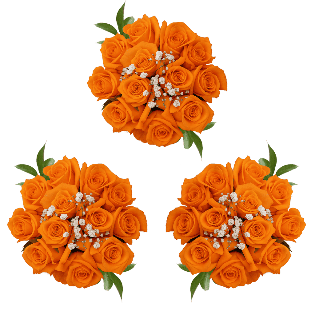 Globalrose Yellow and Orange Roses, Fresh Cut Flowers Bouquet, 50