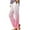 Hot Pink, variant on Quinlirra Pants for Women 2024 Women'S Spring Printed Elasticated Waist Full Length Casual Pants Nine-Point Pants