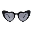 thumbnail image 2 of Girls Kids Size Iconic Cat Eye Heart Shape Cutie Sunglasses All Black, 2 of 4