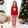 thumbnail image 3 of ELUTONG Girl's Christmas Pajamas，Kids Long Sleeve Santa Claus and Reindeer Sleepwear Sets for 2-12T, 3 of 7