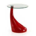 thumbnail image 1 of Manhattan Comfort Table d'Appoint en Verre Rouge 19.7 Po., 1 of 2