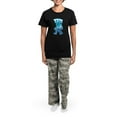 thumbnail image 4 of CafePress - Yeti Mountain Scene Pajamas - Women's Short Sleeve Print T-Shirt and Pants Dark Cotton Pajama Set, 4 of 7