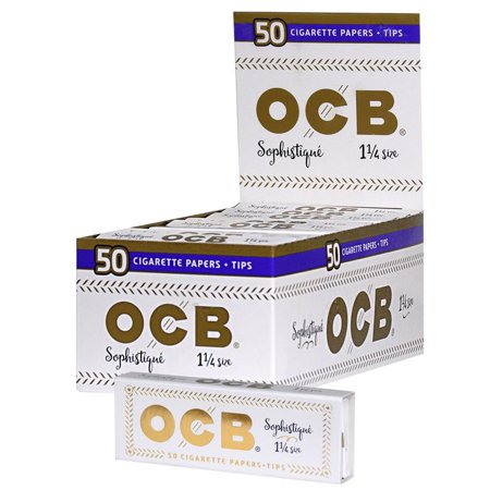 Ocb Rolling Papers - 24pc Display - OCB Sophistique 1-1/4 Rolling Papers & Tips