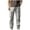 Khaki, variant on Men's Tapered Tech Cargo Drawstring Pants with Dual-Layer Flap-Zip Metal Snap & Reinforced Stitching for Mountain Trekking Gray M