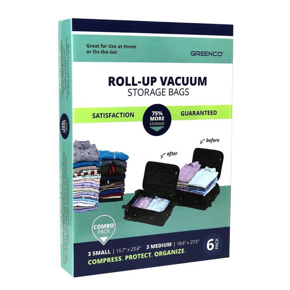 Greenco Vacuum seal, Space Saver Storage Bags Variety (Small, Medium