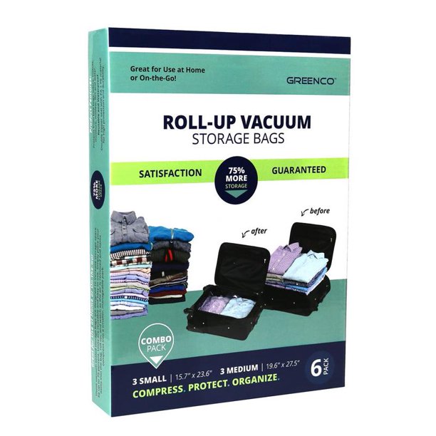 Greenco Vacuum seal, Space Saver Storage Bags Variety (Small, Medium