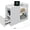 Light White, variant on Mobile Sideboard with Charging Station – White Oak Bedside Table Cabinet, Drawer, 3-Level Adjustable Shelf, 2 AC Outlets, USB & Type-C Ports, Lockable Wheels – for Dining Room, Bedroom,