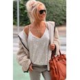 thumbnail image 4 of Women's Silver Spaghetti Straps Sequin Tank Top, 4 of 16