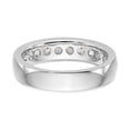 thumbnail image 5 of Solid 14K White Gold Eleven Stone Diamond Channel Set Wedding Band Ring Size 7.5 (.99 cttw.), 5 of 8