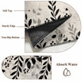 thumbnail image 6 of Spring Botanical Area Rugs 6'x9', Washable Small Throw Rugs for Kitchen Dining room, Black Eucalyptus Butterfly Rustic Indoor Outdoor Rug Non-Slip Low Pile Carpet Runner Reversible Floor Mats, 6 of 8
