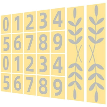 GOOHOCHY 4 Sets Reflective House Numbers for Mailbox Address 8.3x4.3cm
