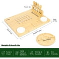 thumbnail image 6 of Large Bamboo Cheese Board Set, Charcuterie Boards Gift Set, House Warming Gifts, Wedding Gifts for Couple, Bridal Shower Gifts, Valentines Day Gifts, 6 of 6