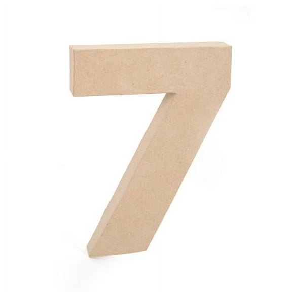 Unfinished Paper Mache Number 7: 12 inches