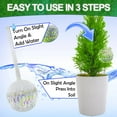 thumbnail image 5 of Aqua Glass Plant Watering Iridescent Ball Globes - Automatic Self Watering Drip Irrigation Ideal for Vacation Plant Care, Indoor/Outdoor Potted Flowers, Herbs, Houseplants - 10" 6-7 oz 4pc Set, 5 of 8