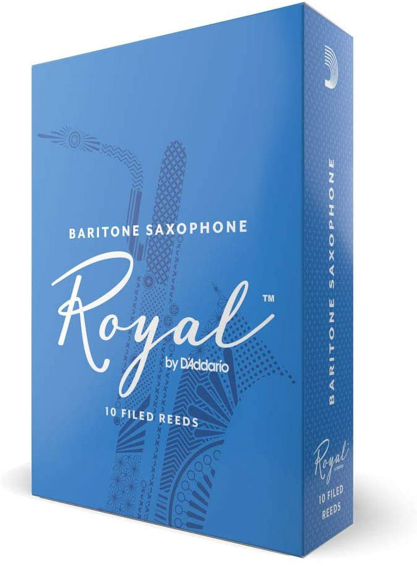 Rico Royal Baritone Sax Reeds, Strength 1.5, 10-pack