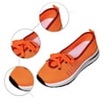 thumbnail image 5 of uvwlwu Women's Fly Weaving Middle Elderly Weaving Mesh One Footsteps Lightweight Non Comfortable Walking Breathable Shoes(Orange,7), 5 of 9