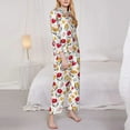 thumbnail image 3 of Daiia Tulips Flowers for Women's Long-Sleeved Pajama Set – Soft & Comfortable Sleepwear Button-Up Pajamas Cozy Lounge Wear-X-Large, 3 of 7