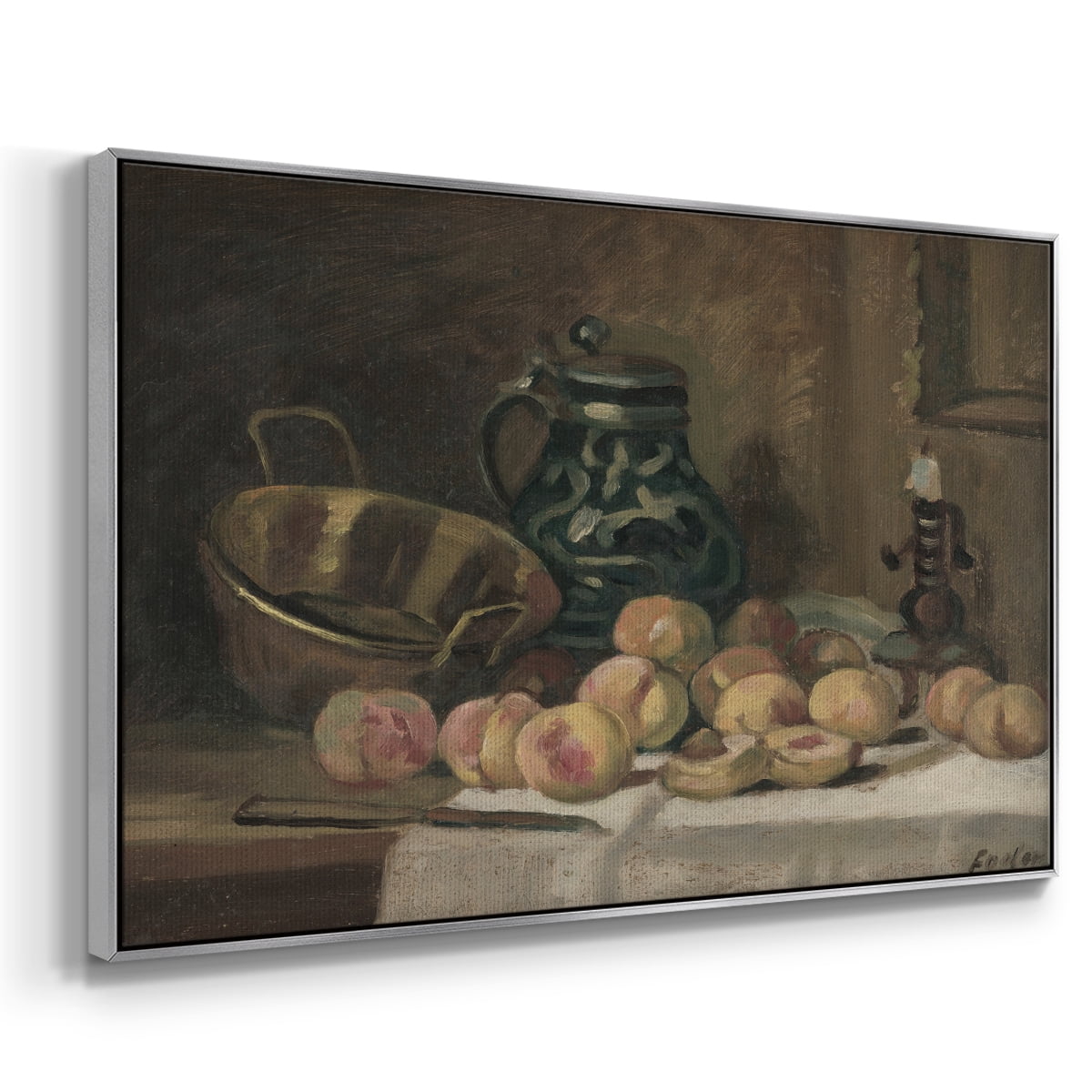 Vintage Botanical Print-XLIX By Wexford Home Framed in Silver Wood Gallery Wrapped Canvas 17 in. x 25 in.