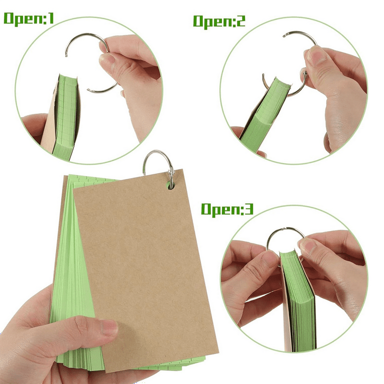 Flash Cards,600 PCS Multicolor Index Cards Revision Cards