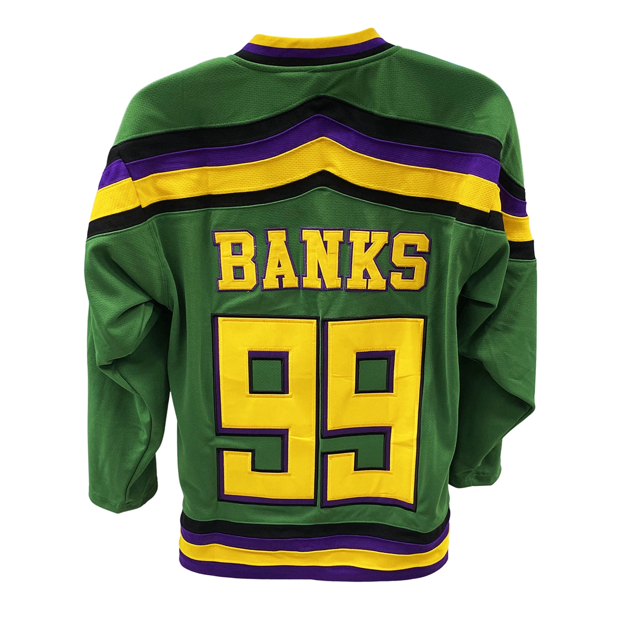 Adult Mighty Ducks Hockey Green Jersey (Small, Banks