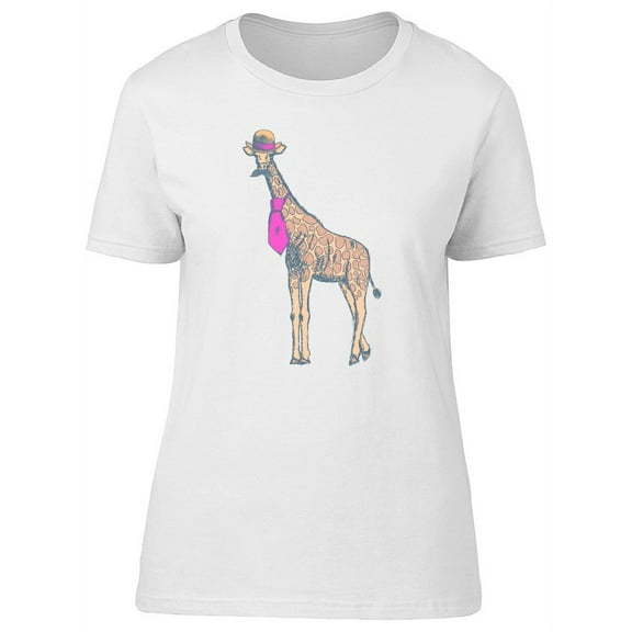 Gentleman Girafffe T-Shirt Women -Image by Shutterstock, Female Large