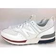 thumbnail image 4 of New Balance 574 Sport Running Shoes Sneakers White Red Leather Gray Mens Sz 8.5, 4 of 6