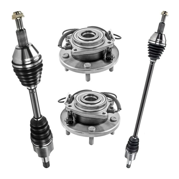 AutoShack Front Wheel Bearing Hubs CV Axles Kit Pair Replacement for 2008-2010 Dodge Grand Caravan FWD 2008-2011 Chrysler Town & Country FWD 2009-2011 Volkswagen Routan FWD 5-Lug 5 HUB010400540