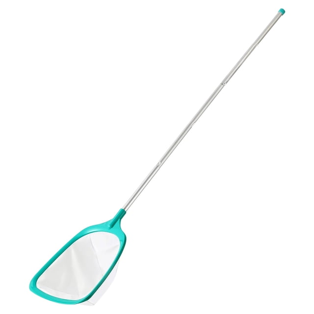 2 Pcs Swimming Pool Skimmer Net, Leaf Rake Net with 5 Section Telescopic Aluminum Pole for Fast Cleaning Ponds, Hot Tub, and Spas, Pool Cleaner Supplies and Accessories