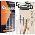 thumbnail image 1 of [3+3 Pack] Tempered Glass Screen Protector for Google Pixel 8 Pro 5G  Ultrasonic Fingerprint Unlock  HD Clear Case Friendly Scratch Resistant for Google Pixel 8 Pro Screen Protector, 1 of 7