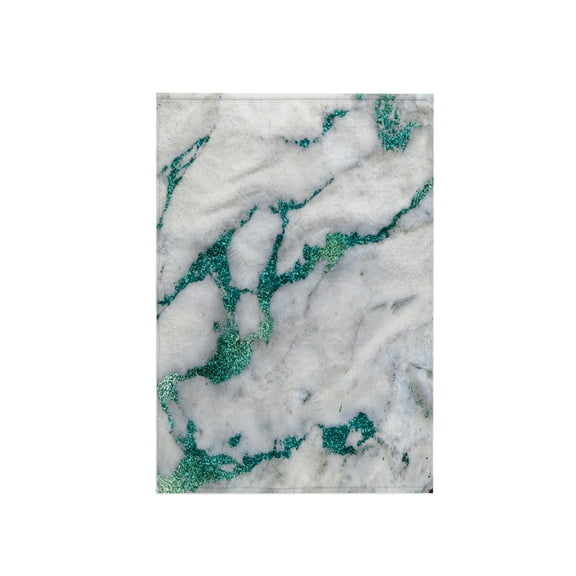 3dRose, Image of Luxury and Trendy Teal Metal Glitter Veins Gray Marble, 15x22 Hand Towel