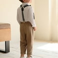 thumbnail image 4 of OGLCCG Kids Boy Clothes Suit, Long Sleeve Button Formal Dress Shirt with Bowtie+Suspender Pants Boy Gentleman Wedding Outfits 1-12 Years, 4 of 4