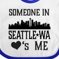 thumbnail image 4 of Inktastic Seattle Washington Someone Loves Me Skyline Boys or Girls Baby Bib, 4 of 4