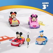 Disney Jr. Mickey Mouse Clubhouse Diecast Car with Figure, 3.5-Inch Toy Vehicle, Ages 3+